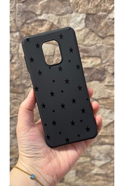 Vip Case Redmi Note 9 Pro ve 9S Uyumlu Mini Siyah Yıldız Desenli Silikon Darb...