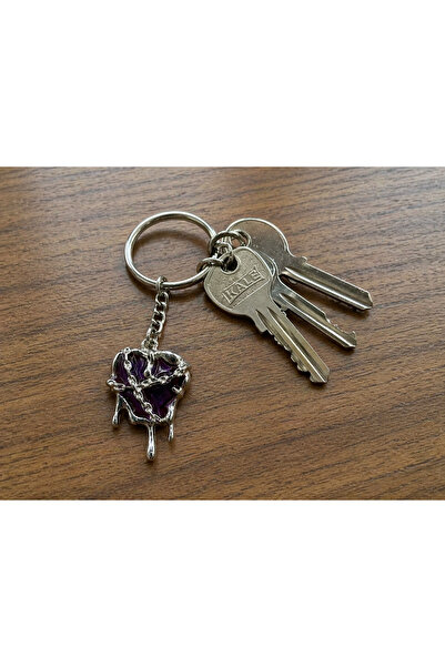 HER ŞEY NOTA www.herseynota.com Μεταλλικό μπρελόκ με γοτθική φιγούρα καρδιάς ...