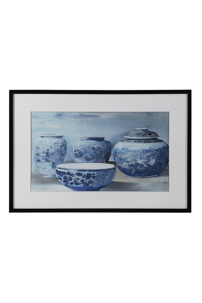 Mudo Concept BLUE VEIL ÇERÇEVELİ YAĞLIBOYA TABLO 63X93 CM