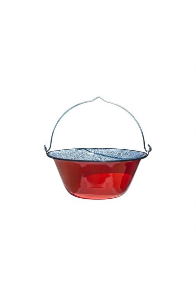 FOXMAG24 Εμαγιένιστο καζάνι 14 λίτρων, κόκκινο, από ανθεκτικό εμαγιένιστο ατσάλι