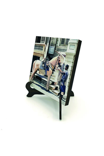 Sadrazam Επιτραπέζια βάση MDF με εκτύπωση του αλόγου και της ιππικής ενδυμασί...