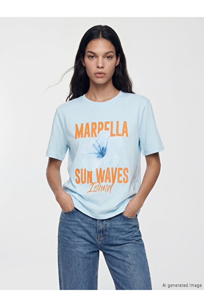 LC Waikiki Tricou pentru damă cu imprimeu cu gât crew