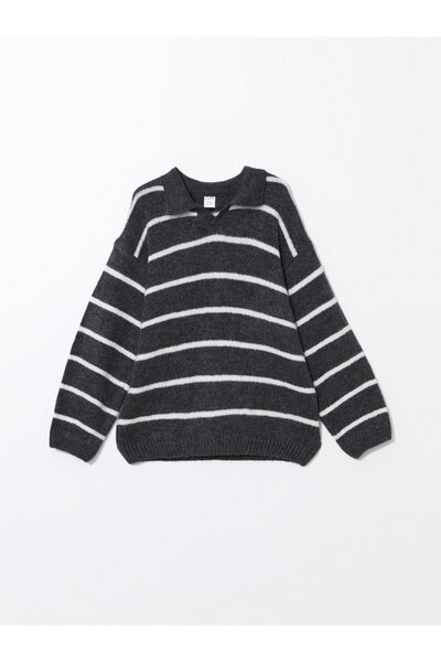 LC Waikiki Crew Neck Striped Baby Boys' Knitwear Sweater