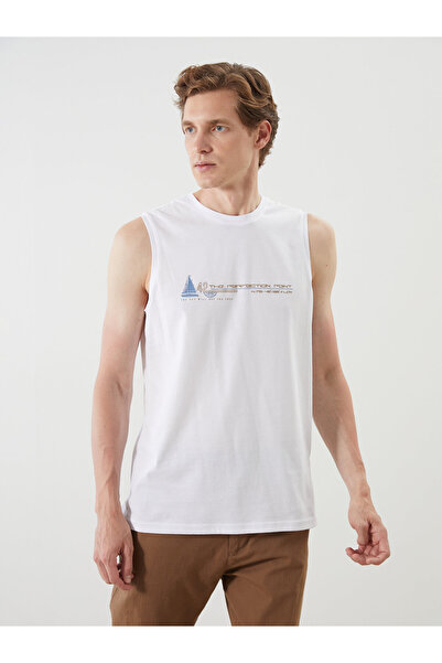 LC Waikiki Tricou fără mâneci pentru bărbați cu imprimeu cu decolteu