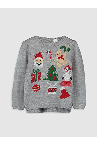 LC Waikiki Baby Girl's New Year Themed Tricot Jumper