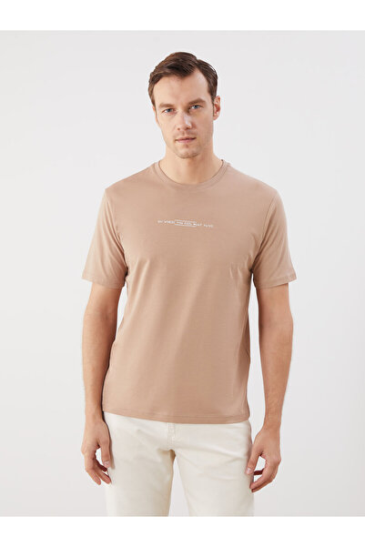 LC Waikiki Tricou bărbătesc din jerseu imprimat cu guler rotund