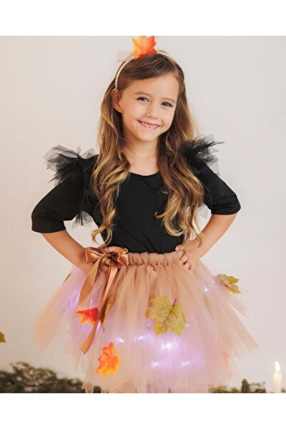 fustite cu luminite Κοστούμι Καφέ Φύλλο, Φθινοπωρινή Νεράιδα, 2 Τεμάχια - 10-...