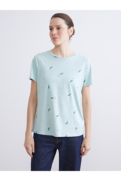 LC Waikiki Tricou de damă cu guler rotund și imprimeu floral