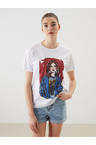 LC Waikiki Γυναικείο T-shirt με λαιμόκοψη Crew
