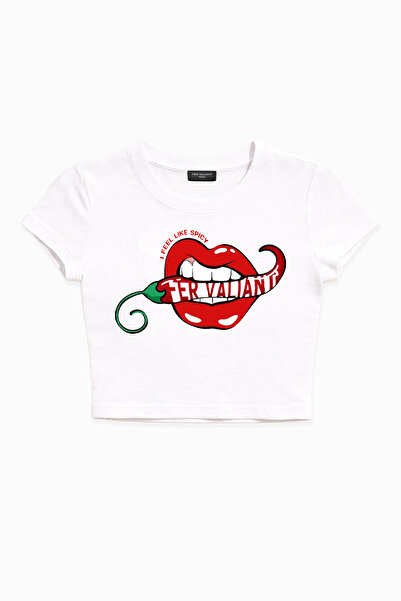 Fer Valiant Γυναικείο T-Shirt με στάμπα Feel Like Spicy