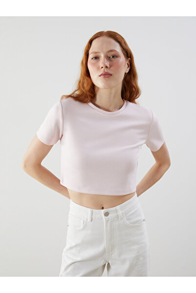 LC Waikiki Crop Top pentru damă cu gât crew
