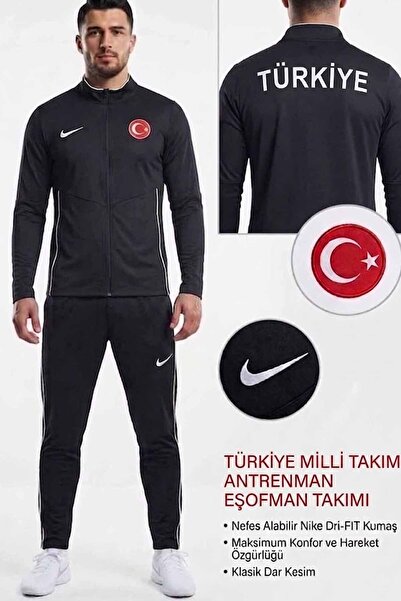 Nike Türkiye Milli Takım Serisi Erkek Eşofman Takımı - Yeni Sezon Slim Fit Ay...
