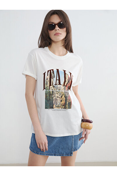 LC Waikiki Crew Neck Italy Printed Women's T-Shirt