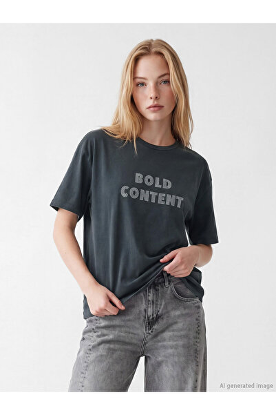 LC Waikiki Tricou pentru damă cu imprimeu cu gât crew