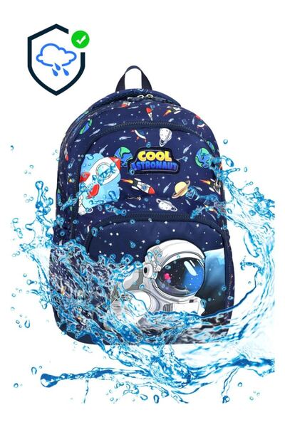 GoldLine AVM مجموعة حقيبة مدرسية للأطفال من Elegance Astronaut Space Figure مع حامل أقلام للغداء رقم 117