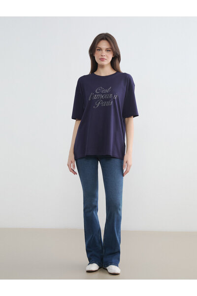LC Waikiki Tricou de damă oversize cu imprimeu Paris