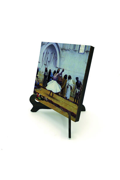 Sadrazam Επιτραπέζια βάση MDF με επίσημη εκτύπωση Semah Eden Dervişler 10x10 ...