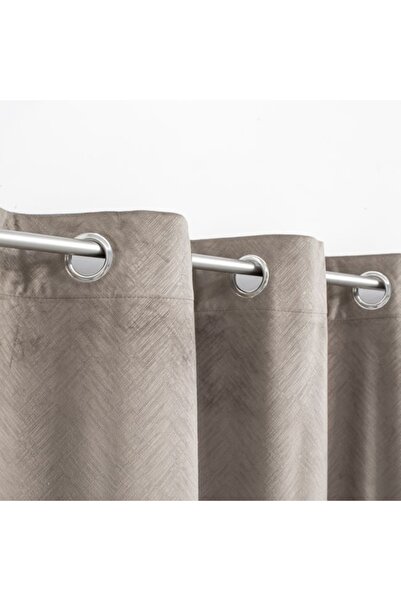 divendi-ro Draperie decorativă catifelată, opacă (tip blackout), cu model în ...