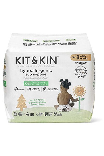 Kit&Kin Kit & Kin Eco Diapers Size 3 - 32 Pack