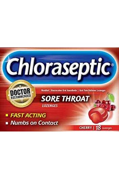 chloraseptic Sore Throat Lozenges Liquid Center - Cherry 18'S