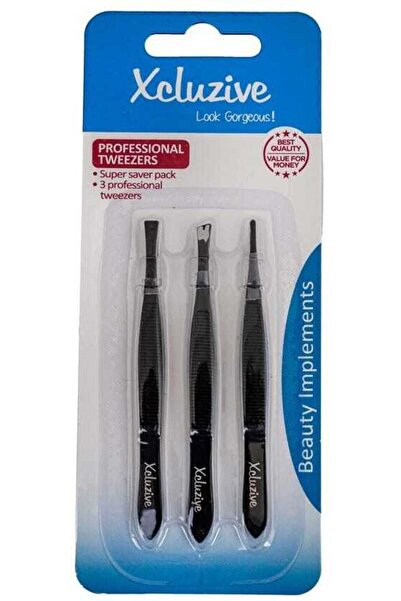 Xcluzive Professional Tweezers 3 Pcs