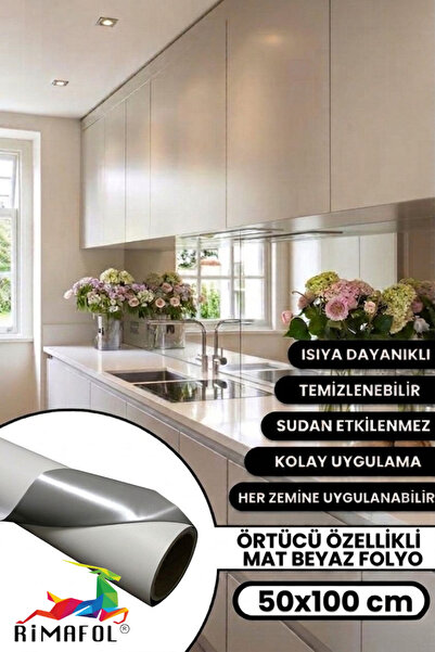 RİMAFOL PREKRIJIVO FOLIJA ZA KUHINJSKE ORMARIĆE, PULTE I NAMJEŠTAJ, MAT BELE ...