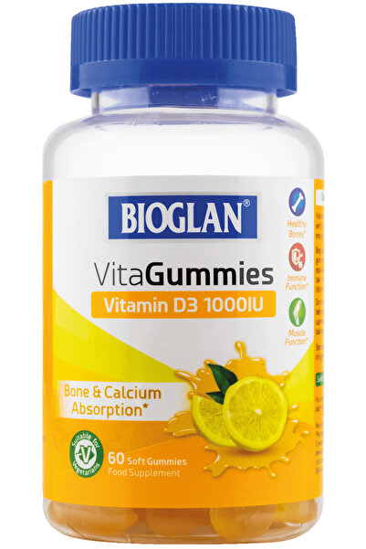 BIOGLAN , Vitamin D3, 1000 Iu, 60 Gummies