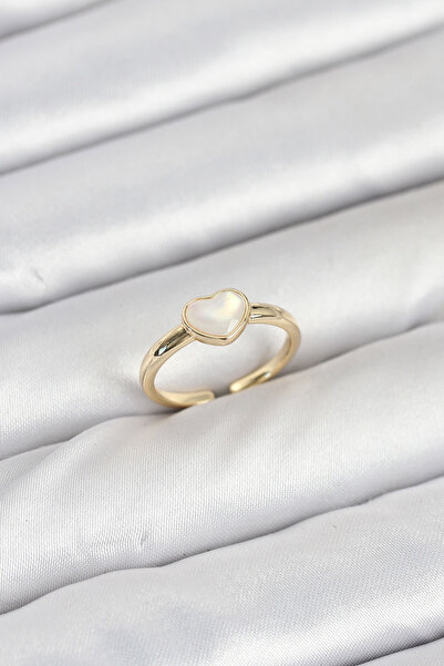 silky glows Brass Gold Color Heart Ring for Women - Ideal Valentine's Day Gif...