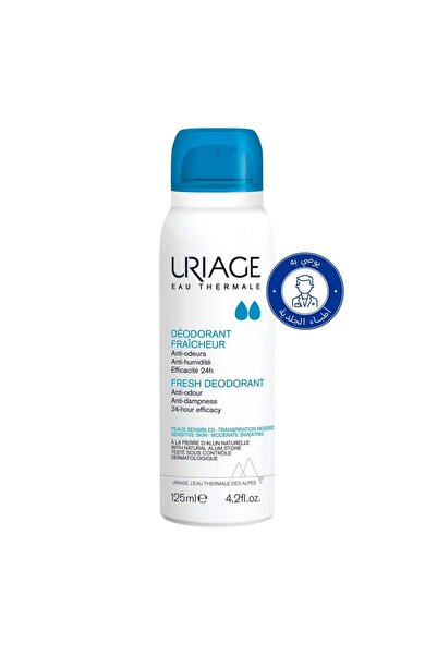 Uriage FRAICHEUR Fresh Body Deodorant Spray |24H Anti-odour| Alcohol-free 125ml