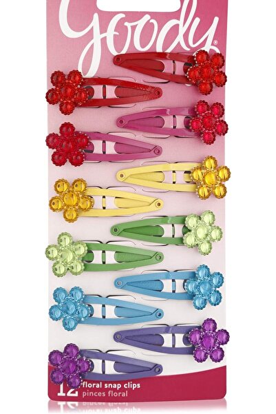 Goody Girls Classics Jewelled Flower Contour Clip 12 Ct