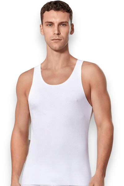 Fanilam 2-Pack of Berrak Laser Cut Seamless Men's Undershirts Non-Marking Cot...