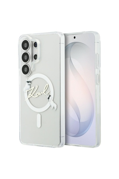 OEM Калъф за Samsung Galaxy S26 Ultra, Карл Лагерфелд, Защита, бял