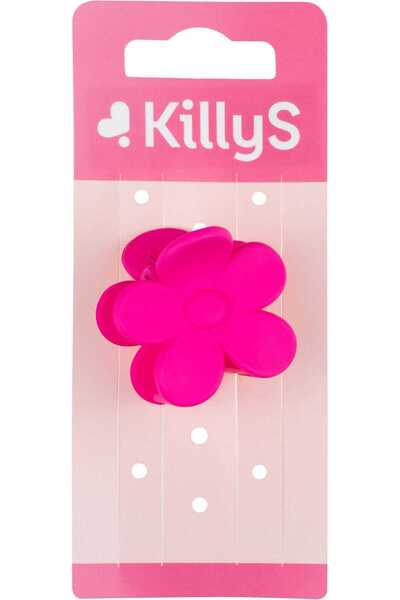 Killys Neon Hair Claw Flower Magenta