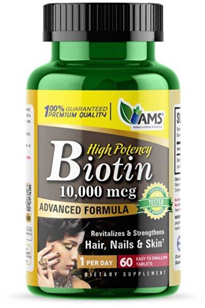 AMS , Biotin, 10000 Mcg, 60 Tablets