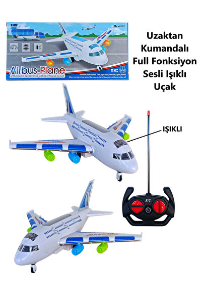 Brother Toys Uzaktan Kumandalı Uçak Full Fonksiyon Sesli Işıklı Oyuncak 30 Cm.