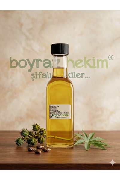 boyraz hekim Saf Hint Yağı 100ml İçilebilir Soğuk Sıkım Soğuk Press