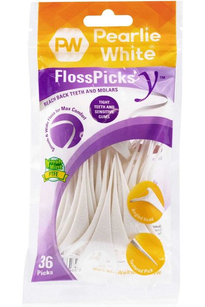 Pearlie White Floss Picks Y 36