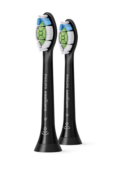 Philips Optimal White Toothbrush Heads, 2 Brush Heads, Black