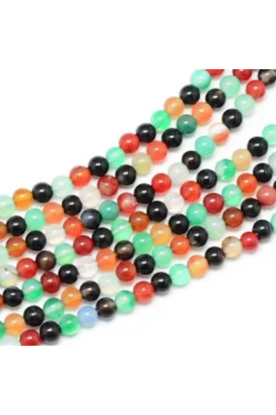 GemSale Margele agat multicolor 6mm -39cm~64buc