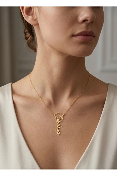 ArvessaStore Kişiselleştirilmiş Mezuniyet Kolyesi Gold