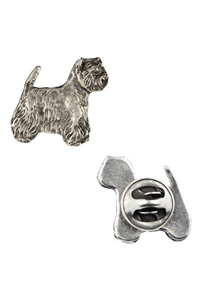Art - Dog West Highland White Terrier - Broșă câine într-o cutie cadou, ac el...