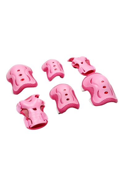 E-ANAMAG Σετ 3 προστατευτικών για ρόλερ/σκέιτμπορντ/ποδήλατο, ροζ, παιδικά