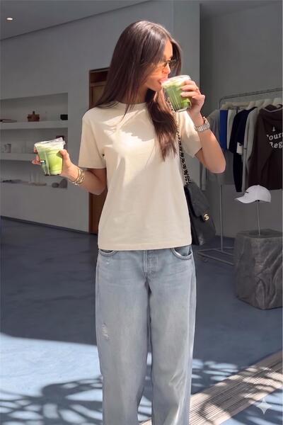 Bipantolon Γυναικείο μπλουζάκι με λαιμόκοψη ποδηλάτου, βαμβακερό, oversized, ...