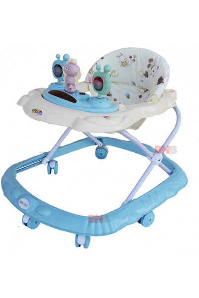 E-ANAMAG Περιπατητήρας μωρού, με παιχνίδια, κουδουνίστρα, μέλισσα, μπλε