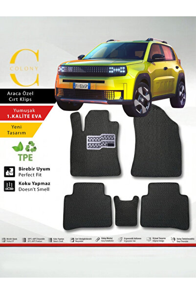 COLONY Fiat Grande Panda Elektrikli Hücreli Premium 1.Kalite Eva Paspas Seti ...