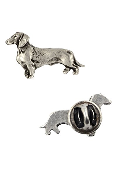 Art - Dog Dachshund - Broșă câine într-o cutie cadou, ac elegant, ac de rever...