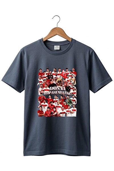 remonz Unisex Βαμβακερό μπλουζάκι με στάμπα της Εθνικής Ομάδας Τουρκίας - Ειδ...