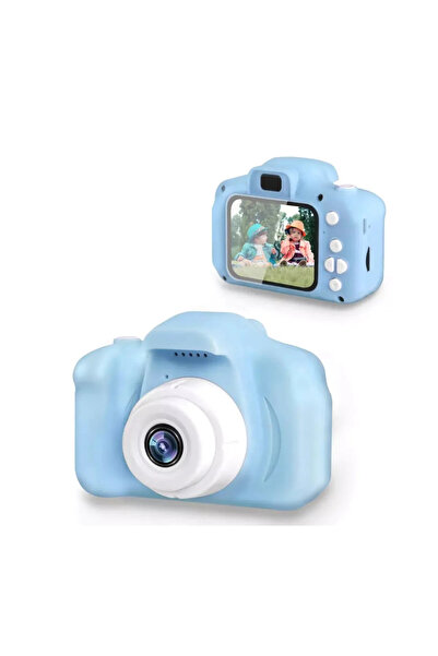 E-ANAMAG Aparat Foto Digital Pentru Copii, Albastru / Vernil , Mic, compact ș...