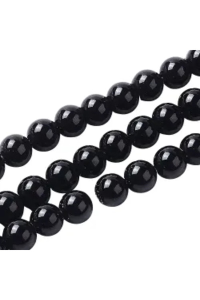 GemSale Mărgele agat negru 6mm 37cm~60buc