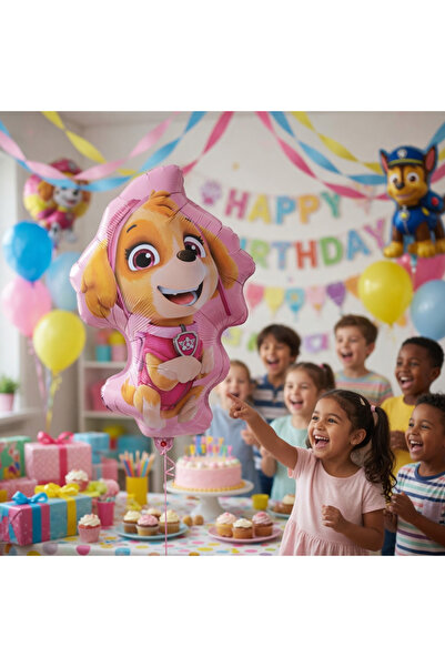 DODOMAR Folyo Balon Paw Patrol Skye 48x70 cm Doğum Günü Parti Süsleme Balonu ...